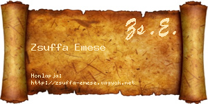 Zsuffa Emese névjegykártya